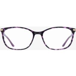 Aspire Purple Gold Oval Acetate Eyeglasses Medium