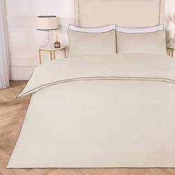 OHS Luxury Soft Microfibre Quilt Set Single Duvet Cover Black, Beige (198x137cm)
