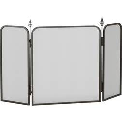 Homcom Gnistskydd För Eldstäder Vikbar Svart 96 x 1,3 x 56 cm