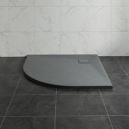 NRG Anthracite Quadrant Shower Tray 800 x 800 mm