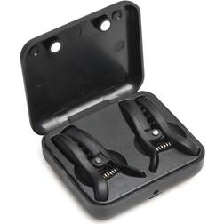 XR Brands Master Series Dark Grip Vibrerande Bröstklämmor Black