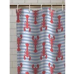 Catherine Lansfield Lobster Shower Curtain Red