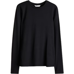 H&M Long Sleeved Microfibre Top - Black