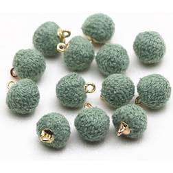 EILJSF Buttons Sewing Kit with Metal Shank Green 10mm 30pcs