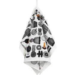 Marimekko Puutarhurin Parhaat 47x70 cm Kökshandduk Orange, Svart, Vit (70x)