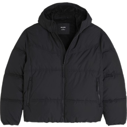 Hollister Faux Fur Lined Puffer Jacket - Black