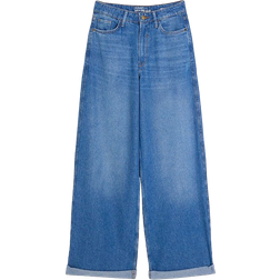 River Island Super Wide Jeans - Blue Denim