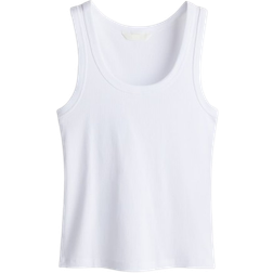 H&M Ribbed Vest Top - White