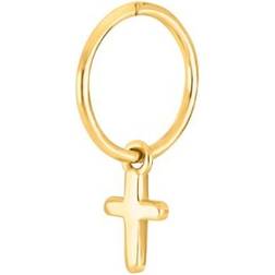 Son Of Noa Cross Hoop Earrings - Gold