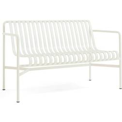 Hay Palissade Dining Bänk Cream White W128 x D70 x H80 cm Trädgårdsbänk