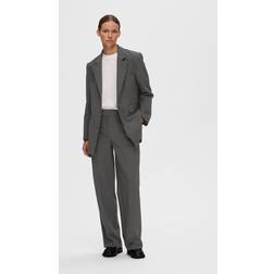 Selected Rita Relaxed Fit Blazer - Dark Gray Melange