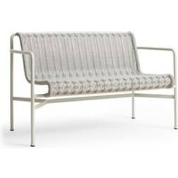 Hay Palissade Cord Bänk Med Armstöd Sky Grey Trädgårdsbänk