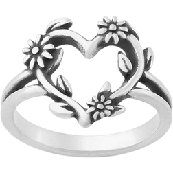 James Avery Flowering Vines Heart Ring - Silver
