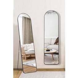 Living and Home Modern Arched Metal One Size Floor Mirror
