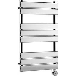 Nuie Electric Flat Towel Rail 840mm x 500mm 400 Watt Silver, Chrome