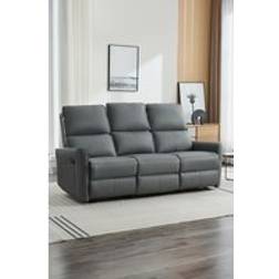 More4Homes Madrid Manual Air Leather Recliner Sofa 3 Seater