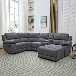 More4Homes Dublin 5 Seater Fabric Corner Sofa