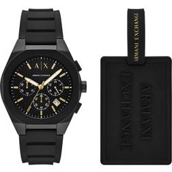 Armani Exchange Analog Kvartsur För Män Med Silikonarmband AX7165SET