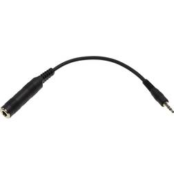 Sennheiser 561035 Adapter Klinkenbuchse 3,5mm 6,3mm für Kopfhörer Schwarz