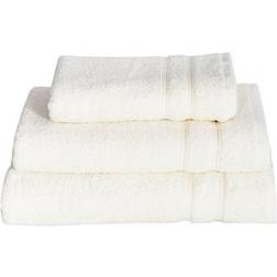 Borg Living 70x140 cm Hvidt 100% Bomuld Badehåndklæde Hvid (140x70cm)