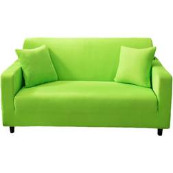 HOD Home 3 Seater Plain Apple Style Protection Living Room Chair Slipcover Loose Sofa Cover Green