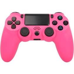MTK Trådlös Spelkontroll för PS4 Game med Högtalare och Stereoheadsetuttag Rosa