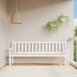 vidaXL Bänkdyna För Trädgården Gräddvit 200x50x7 cm Oxfordtyg Trädgårdsbänk