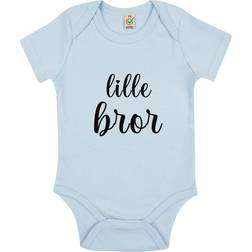 Lovely Text Baby's Little Brother Bodysuit - Pastel Blue