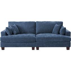 Latitude Run Denylah Navy Sofa 88.2" 3 Seater