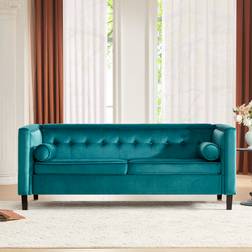 Ebern Designs Chelsea Teal Sofa 3 Seater