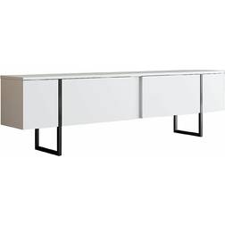 Linento Luxe White/Black TV-bänk 180x50cm