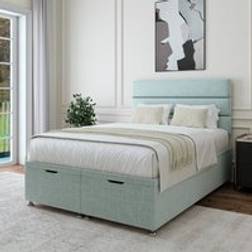 Dunelm Woven Fabric End of Ottoman Base - Pacific Blue Frame Bed