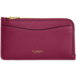 Coach New York Zip Card Case - Brass/Pink