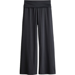 H&M Girl's Wide Knit Trousers - Dark Grey (1266642001)