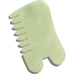 Earth Harbor Island Jade Gemstone Gua Sha + Massaging Comb