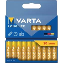 Varta 1.5V Longlife AAA Alkaline Battery 20-pack