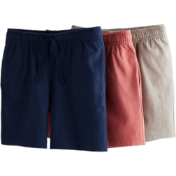 H&M Boy's Cotton Jersey Shorts 3-pack - Light Red/Navy Blue (0801267028)