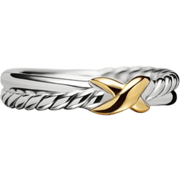 David Yurman Petite X Ring - Silver/Gold