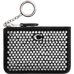 Coach Essential Mini Id Card Case With Crystal - Silver/Black