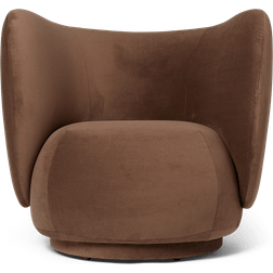 ferm LIVING Rico Rich Velvet Soft Brown Loungestol 76.5cm