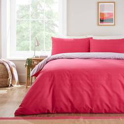 Dunelm Reversible Duvet Cover Pink (200x200cm)