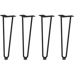 vidaXL Hairpin Black Table Leg 42cm 4pcs