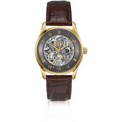 BOSS Gold-Tone Automatic Watch With Skeleton Dial
