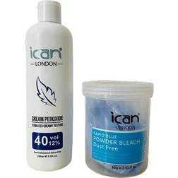 Professional Cream Peroxide 40 Vol 12% 250 ml + Rapid Blue Powder Bleach 80 g Set