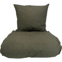 Omhu Percale Sengesæt 140 x 220 cm Olive Sengetøj