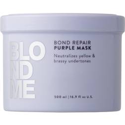 Schwarzkopf Professional Blondme Bond Repair Purple Mask Hårmaske til Neutralisere Gule Toner 500 ml 500ml