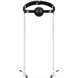 Bedroom Fantasies Ball Gag with Nipple Clamps