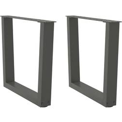 vidaXL Soffbordsben V-formade 2 St Antracit 50x42-43.3 cm Stål Bordsben 2st