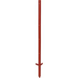 Kerbl Eckzaunpfahl aus Stahl mit Doppeltem Spaten x10 Rouge