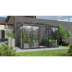 Vitavia Ida 6500 Drivhus Hærdet Glas Sort Aluminium